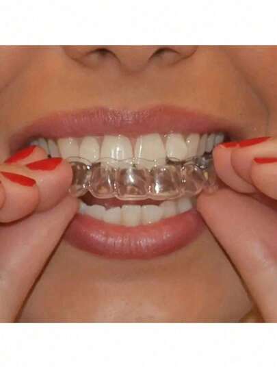 1/2/4/6pcs Dental Protective Trays, Soft EVA Material, Non-Sticky For Dental Care, Teeth Whitening Trays, Grinding Guards, Mouth Guards, Teeth Whitening EVA Trays, Suitable For Sports And Fitness, Boxing Protective Gear (Remember To Check The Size Before Purchasing, No Adhesive Effect, Needs To Be Used In Conjunction With Teeth Bite)