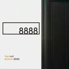 Placa de dirección de metal personalizada - Montaje en pared y montaje en superficie, resistente al agua y a los rayos UV, diseño minimalista elegante, adecuada para placas de identificación de oficina, hotel, gobierno, apartamento, excelente para regalos de inauguración de la casa y días festivos - No requiere electricidad