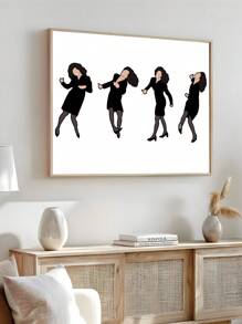 1pc Movie Dance Art Poster: Frameless Wall Decor, Modern Funny Artistic Wall Decor, Office, Bedroom Wall Art, Living Room Wall Decor, Dining Room Wall Decoration, Kitchen Decorative, Study Room, Corridor, Dormitory Decoration, Ideal Gift For Friends, Wall Arts, Wall Decoration, Home Decoration, Room Decoration Canvas Painting ,Posters,Frameless Gifts Birthday Graduation