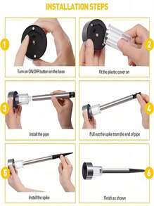 12pcs/10pcs Solar Stainless Steel Outdoor Pathway Lights, Waterproof Solar Powered Garden Decor Lights For Halloween, Christmas, Thanksgiving And Other Outdoor Holidays, Stainless Steel LED Landscape Path Lights, Solar Powered, Decorate Your Garden, Patio, Walkway, Driveway, Lawn - Multicolor - View 7