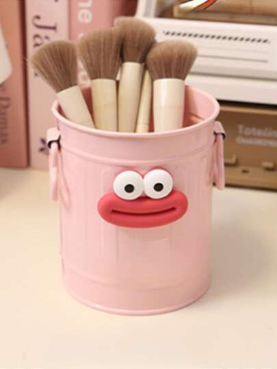 1 Pc Plastic Storage Box, Desktop Debris Organizer, Makeup Brush Holder, Desk Trash Can For Students, Office, Learning Supplies