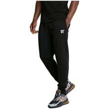 11 Degrees Pantalon long noir mince pour hommes