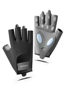 1 Pair Women's Lightweight Breathable Non-Slip Shock Absorbing Fingerless Gloves, Suitable For Fitness, Weight Lifting, Exercise, Outdoor Sports, Yoga, Climbing, Cycling - Gloves - View 12