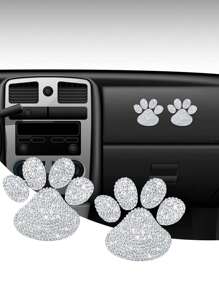 1 pieza Calcomanía de decoración de diamantes de lujo para el interior de automóviles de alta gama, adecuada para múltiples escenarios