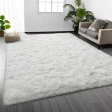 Premium Thick Shag Rug 5x7ft - Ultra Soft Machine Washable Carpet For Living Room/Bedroom/Nursery, Non-Slip Plush Rug With Anti-Shedding, Ombre Gradient Fuzzy Floor Mat For Kids & Pets, Grey Aesthetic Home Decor 1PC