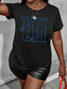 Camiseta con el meme de la tonta Oca que se volvió demasiado tonta - Negro - Ver 3