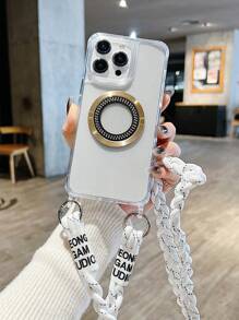 Funda protectora transparente para teléfono con orificio para cordón, compatible con iPhone 11/11pro/11promax/12/12pro/12promax/13/13pro/13promax/14/14pro/14plus/13/13pro/13promax, adecuada para exteriores, parejas, soporte magnético para automóvil, viajes