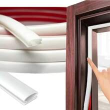 1pc Anti-Theft Door Windproof Soundproof Self-Adhesive Weatherstrip, Available In 100cm, 300cm, 600cm, 1000cm Length, White/Black/Brown Sealing Strip To Reduce Noise