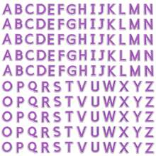 130片A-Z字母涤纶无纺布刺绣字母贴片，熨烫式，适合所有季节，夏季、学校等场合均可使用。 - 9921 - 查看 10