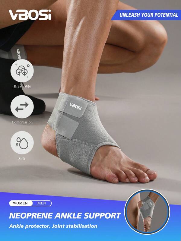 VBOSI 1 Piece Women Men Breathable Adjustable Ankle/Heel Support Brace For Sports Gym Accessories