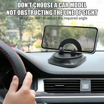 Car Dashboard Phone Holder [Vertical And Horizontal 360° Rotation] Car Phone Mount Cradle, Compatible With Samsung, Android Smartphones, Etc.