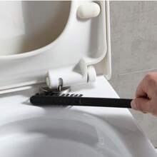 Juego de 3 cepillos de baño, cepillo de baño 3 en 1 con soporte de pared, sin perforaciones