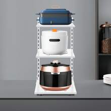 kangten 3 Tier Pot Rack Organizer, Pot And Pan Stand Rack, Carbon Steel Pot Lid Holder - White - View 1