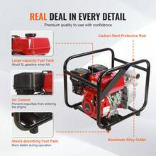 Gasoline Powered Trash Pump, 3"/2", 6.5HP/7HP, 132GPM /242GPM 4-Stroke Gasoline Engine Water Transfer Pump With 25ft/7.62m Outlet Hose, 98/148ft Max Lift, 22/26ft Suction, Cast Iron Impeller For Irrigation Ponds - 20 X 16.1 X 16.9 In,Gasoline Engine Water Pump(1) - View 5