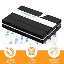4/10pcs F60X10X5mm Large Black Epoxy Coated Neodymium Bar Magnets - Superior Waterproof, Wear-Resistant, And High-Performance Rare Earth Magnets With Double-Sided Adhesive - Ideal For Tools, Kitchen, Office, Garage - Black - View 7