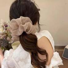 5/6/8件装女士荧光多色弹性发带、雪纺发圈、马尾辫发夹，适合日常使用 - 彩色 - 查看 7
