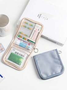 1 pieza Bolsa de tela de unicolor multifuncional pequeña para medicina, kit de primeros auxilios portátil, bolsa de medicina para viajes al aire libre, bolsa de almacenamiento de emergencia para medicamentos en dormitorio (varios colores disponibles), también se puede usar para organizar y almacenar artículos pequeños como cosméticos y joyas
