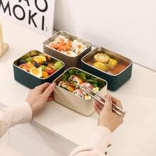 Caja de almuerzo aislada de acero inoxidable 304, caja de bento estilo coreano a prueba de fugas, segura para microondas, contenedor de almacenamiento de alimentos para estudiantes y trabajadores de oficina - Multicolor - Ver 5