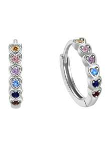 1 Pair Elegant Cubic Zirconia Earrings, Suitable For Women, Suitable For Wedding Anniversary, Engagement Party, Valentine's Day Gifts,Mom,Mother,Mother's Day,Gift