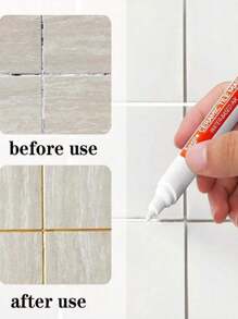 Set de 2 bolígrafos impermeables para baldosas y lechada - de secado rápido y resistente a la decoloración para modificar el color de baños, suelos y paredes de cocinas - a prueba de moho, con opciones de multicolor, de vuelta al colegio - Multicolor - Ver 13