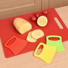 2 件装塑料波浪薯条切刀、肋条土豆刀、薯条切刀、厨房烹饪工具、刀具配件、蔬菜切割工具