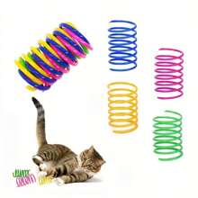 12pcs/20pcs/40pcs Random Color Plastic Cat Lover And Cat Mom Love Spring Toy, Interactive Cat/Dog Lover Gift And Dog/Cat Mom Love Pet Kitten Chase Toy