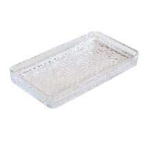 Hammered Glass Vanity Tray Organizer, Clear