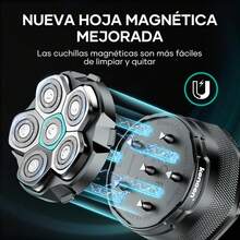 KENSEN Afeitadora Cabeza Hombre IPX6 Impermeable, Maquina Afeitar Cabeza para Calvo 160 mins Uso, 6D Cabezales Magnéticos Maquinilla Afeitar Cabeza en Seco y Húmedo con Pantalla LED,USB-C - 1 - Ver 3
