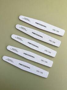 6pcs/Set Nail Care Emery Files, Double Sided Manicure Buffers, Nail Shaping, Reusable Nail Care Tools - Grey - View 6