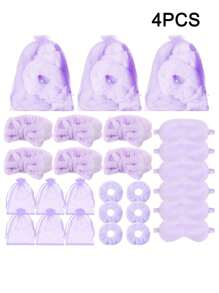 20 Peças Conjunto de Festa do Travesseiro, Festa do Sono, Dia da Mãe, Tiara, Máscara de Olho, Scrunchie de Cabelo, Conjunto de Organza, Conjunto de Maquiagem, Adequado para Presente de Natal