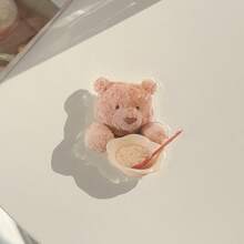 Soporte para teléfono móvil con forma de perro oso Kawaii de GUCADI, expandible y plegable, compatible con estuches de teléfono Apple, Honor, VIVO, OPPO, , Android, regalo para cumpleaños, familia, amigos, agarre de teléfono extensible y retráctil, accesorios para teléfono