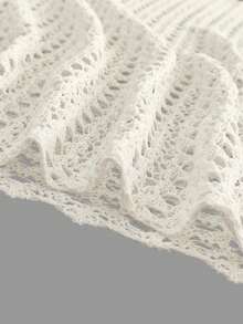 Boho-Urlaubsoutfits für Frauen, einfarbiges sexy Bodycon-Strickkleid mit Neckholder-Ausschnitt und Hohlmuster-Ausschnitt