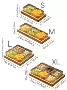 1 Bộ Khay Gỗ Có Bát Đựng Đồ Ăn Nhẹ, Thiết Kế Cho Đám Cưới, Ngoài Trời, Bàn Ăn, Lưu Trữ Đồ Ăn Nhẹ, Kẹo, Tráng Miệng, Khai Vị - Vàng - Xem 6