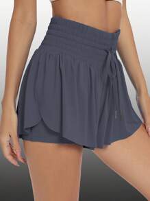 Blaosn Flowy Athletic Shorts For Women High Waisted Gym Yoga Workout Running Sweat Shorts Golf Tennis Skirt Skort Preppy Shorts Cute Clothes Summer - 灰色 - 查看 3