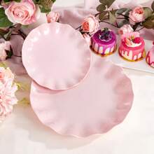 20Pcs Elegant Pink Plastic Plates - Choice Of 10.25" Dinner Or 7.5" Dessert Size - Heavy Duty Disposable Plates For Mother's Day Brunch, Tea Parties & Girls Birthdays - Hồng - Xem 6