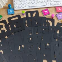 52/42pcs Numeric, Alphabet, Symbol Hollow Stencils, Ruler & Sponge Applicator DIY Reusable Spray Painting Template Set For Wall, Furniture, Sign Painting,Back To School,School Supplies - Multicolor - View 2