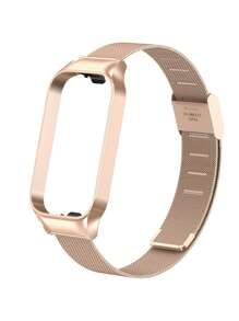 1 pièce Bracelet en acier inoxydable compatible avec Xiaomi Mi Band 8 Active, Bracelet compatible avec Xiaomi Smart Band 8 Active, Bracelet de montre en métal compatible avec Redmi Band 2