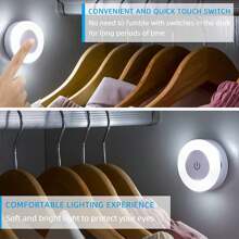 Đèn LED cảm ứng mềm mại - Đèn trang trí phòng ngủ 1 chiếc, dùng trong phòng trẻ em, hành lang, phòng ngủ, nhà vệ sinh, phòng khách, tủ quần áo, tủ, trong nhà - Ánh sáng ấm áp/ánh sáng trắng/ánh sáng 3 chế độ - trắng - Xem 7