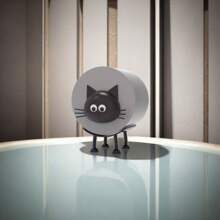 Cat Toilet Paper Holder - Funny Toilet Paper Holder, Free Standing Bathroom Set - 3D Printed Black Cat Toilet Paper Holder - Interesting Tissue Roll Storage - Cute Bathroom Decor