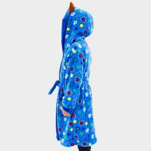 Paw Patrol Dressing Gown | Chase Boys' Fleeced Robe With Ears | Kids' Dressing Gowns - Blue - View 3