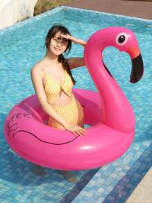 1pc Summer Rose Inflatable Flamingo Pool Float Swim Party Supplies Fun Beach Essentials Floaties For Adults Pool Party Favor