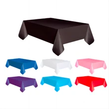 10 件装 PE 纯色矩形桌布，防油，家居、酒店、派对用品