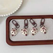 4 件套可爱暹罗猫吊坠饰品、卡通猫钥匙链、包包饰品、多功能 S 汽车配件学校哥特 Y2k 圣诞礼物创意 - 彩色 - 查看 5