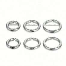 2pcs/6pcs Simple Non-Piercing Ear Cuff Hoop Earrings, Punk Jewelry Set