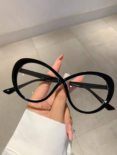 1pc Multicolor Flat Lensed Glasses Decoration Without Prescription Clear Glasses Accessories Glasses Accessories For Women