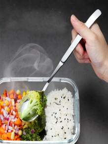 3 Pcs/Set Stainless Steel Spoon Long Handle Household Communal Spoon Creative Thickening Large Rice Spoon