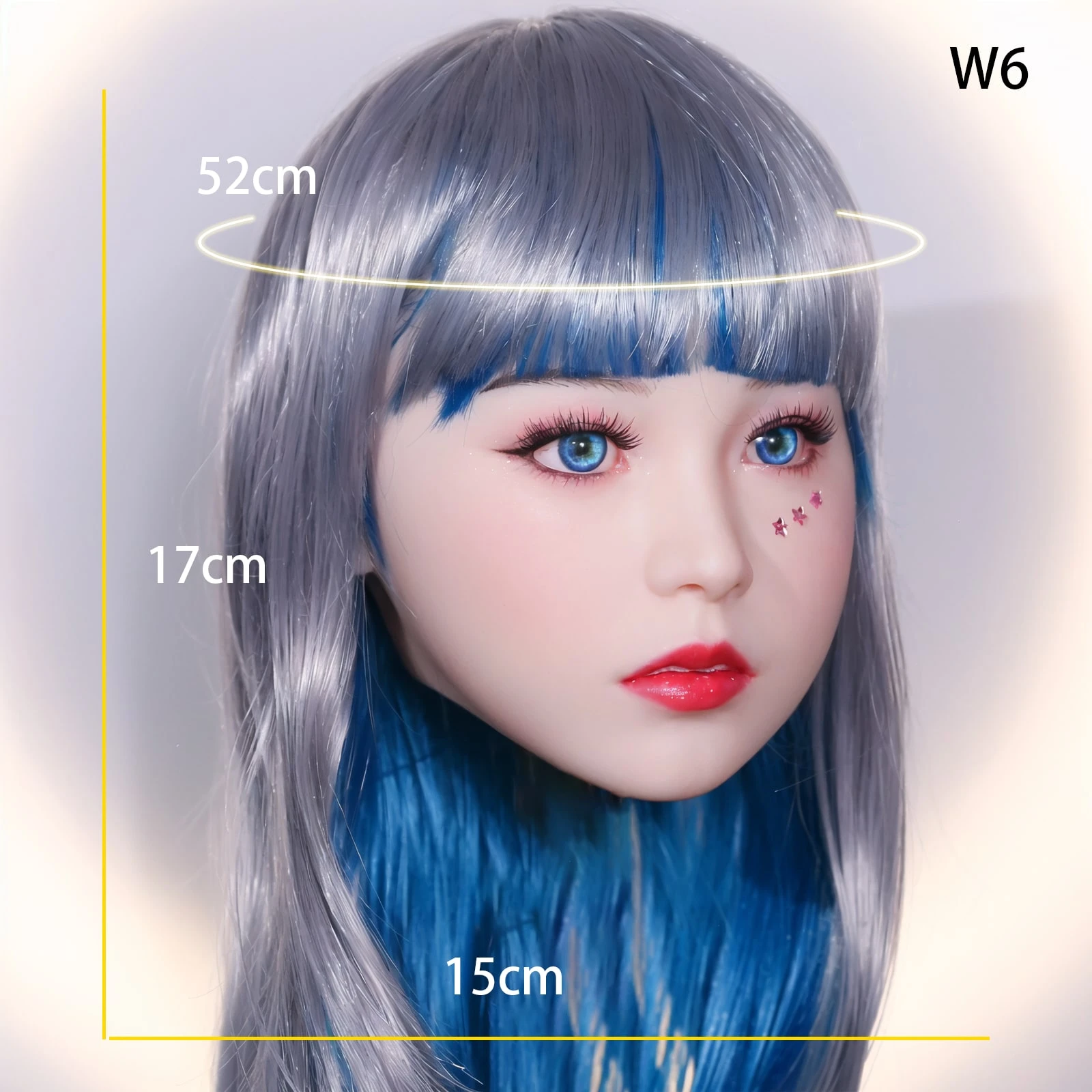Sex Toys 1pc Sex Doll Head Male Masturbator, Channel Sex Doll Head With
