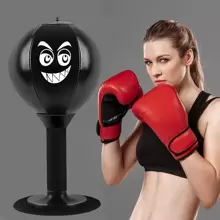 Punching Ball Table Funpunch Rage Bag Desk Punch Bag Tool Mini Punch Bag Boxing High-Performance Spring Chassis - Multicolor - View 1