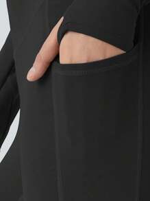 Spring Summer Women Yoga Outfit, Backless Criss-Cross Racerback Yoga Top And Tight Fit Slim Yoga Shorts Set - Black - View 5