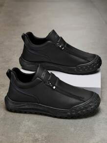 2025 Spring New Casual Outdoor Tire Sole Sneakers For Men, Side Zipper Design For Easy On/Off, Slip-Resistant Sole, Fashionable And Practical, Suitable For Outdoor Sports, Running, Casual, Summer, Graduation Gifts Or Birthday Accessories - Multicolor - View 5